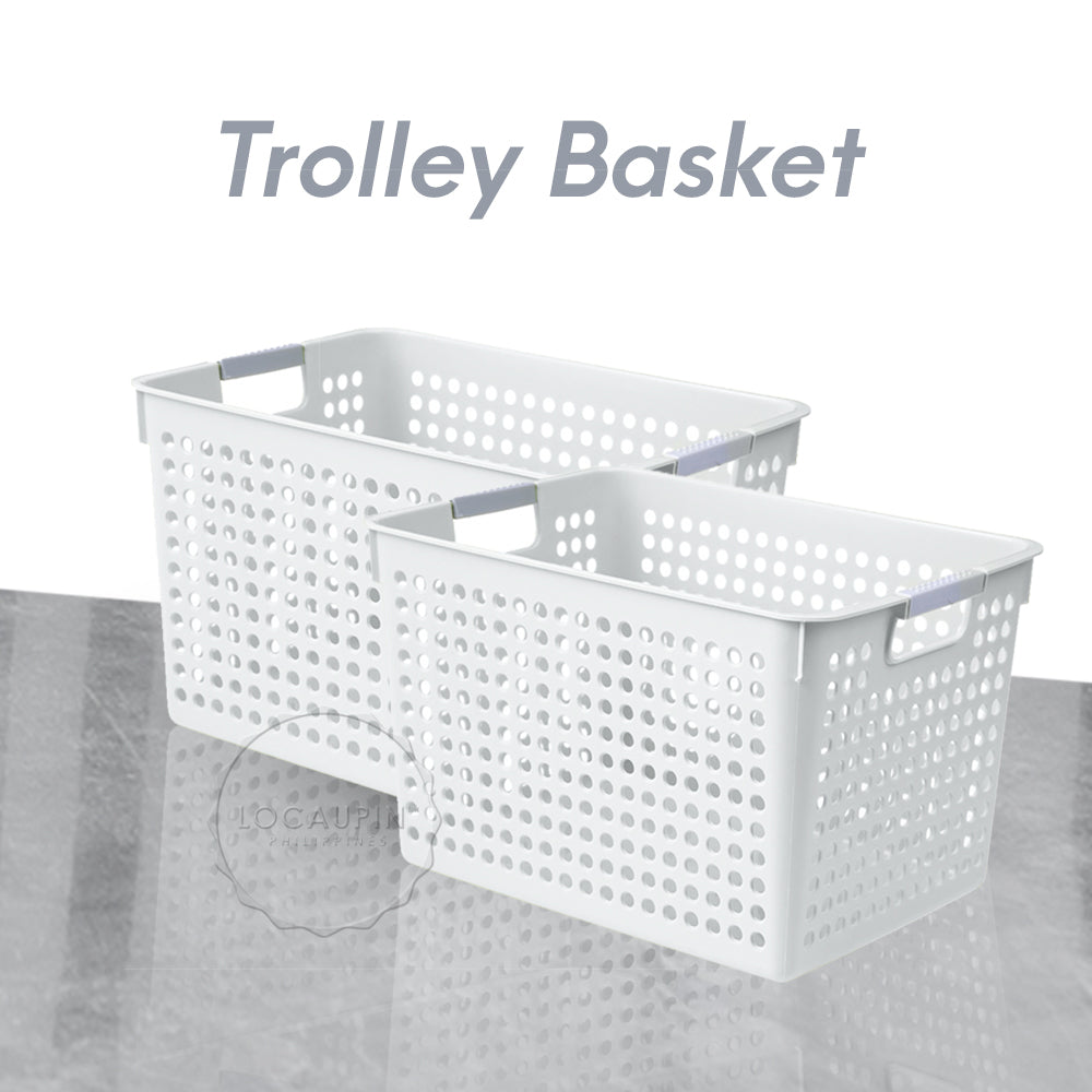 Locaupin Office Desk Hollow Storage Basket Bin Container School Supplies, Kitchen Organizer (Wide)