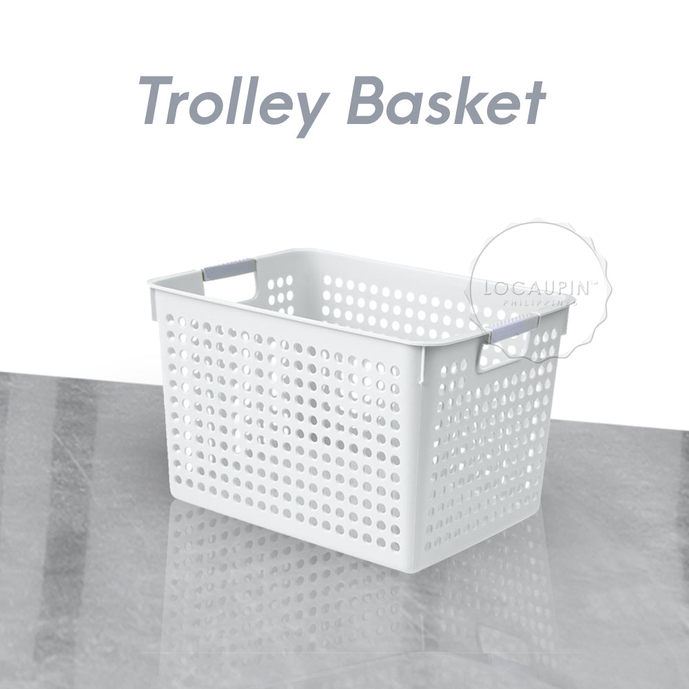 Locaupin Office Desk Hollow Storage Basket Bin Container School Supplies, Kitchen Organizer (Wide)
