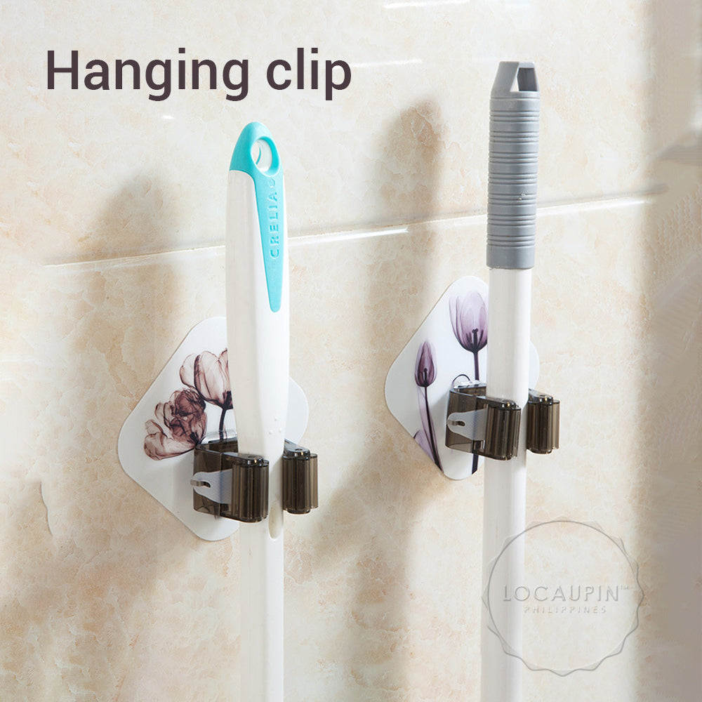 Locaupin Hanging Wall Clip Holder For Bracket Brush Broom Mop