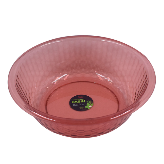 Locaupin Bathroom Plastic Transparent Crystal Textured Design Laundry Basin Wash Multipurpose Kitchen Sink Dish Tub