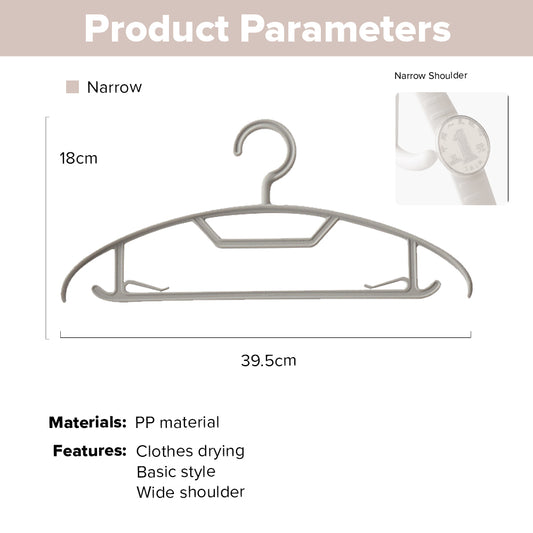 Locaupin 5pcs No Shoulder Bumps T-Shirt Sweater Coat Narrow Hanger Heavy Duty Space Saving Wardrobe Laundry Non Slip Closet Organizer