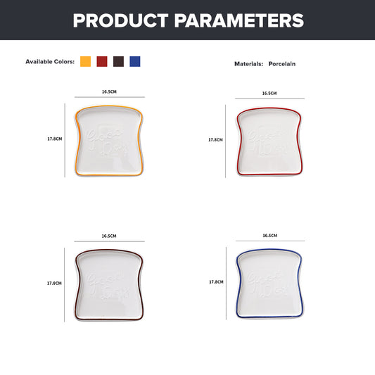 Locaupin NEW ARRIVAL Home Serving Breakfast Toast Bread Plate Saucer Porcelain Dinner Dish Holder Tray For Appetizer Snacks Dessert