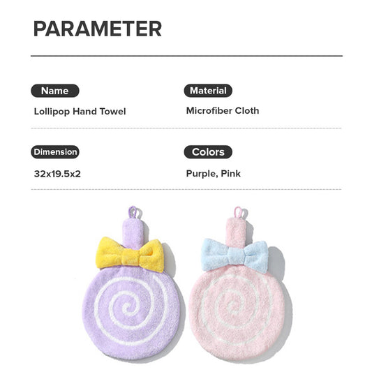 Locaupin Round Design Hanging Band Quick Drying Cute Hand Towel Strong Absorbent Soft Multipurpose Cleaning Wipe For Bathroom Kitchen