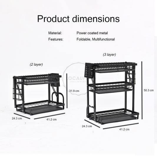 Locaupin Dish Rack with Removable Drying Drainboard