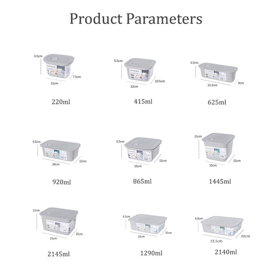 Locaupin Airtight Silicone Sealing Lid Food Container Kitchen Leftover Storage Bowls Preserve Freshness Office School Lunch Box