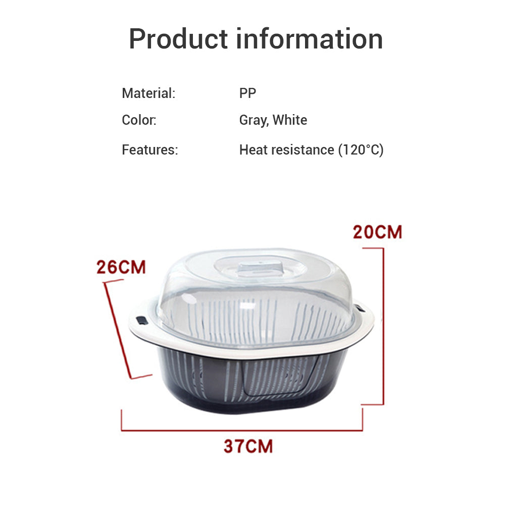Locaupin Double Layer Washing Drainer for Fruit Vegetable