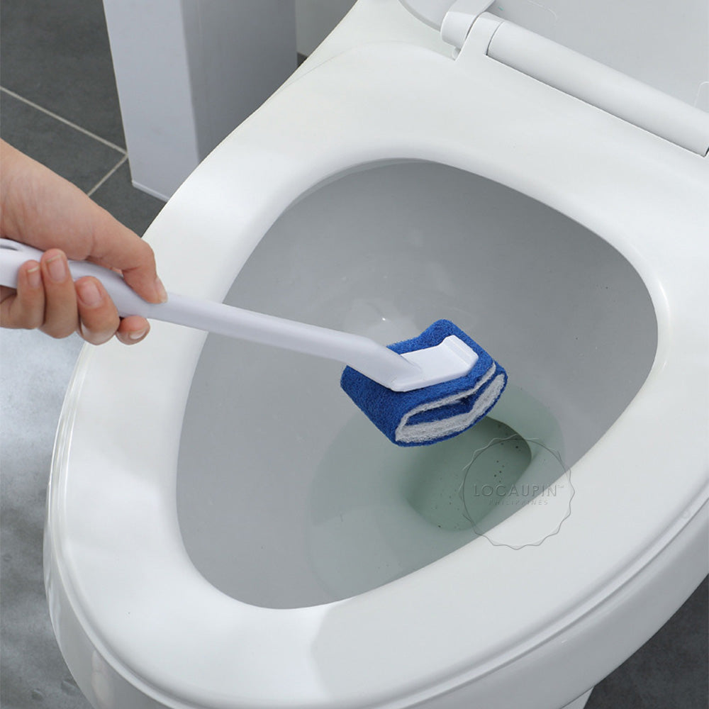 Toilet Brush Long Handle Wall Hanging (with Free Extra Brush Head for Replacement)