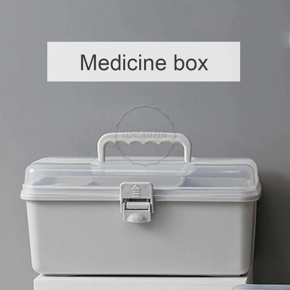 Locaupin Japanese Style Emergency Medicine Kit Storage Case Box Portable Organizer with Handle