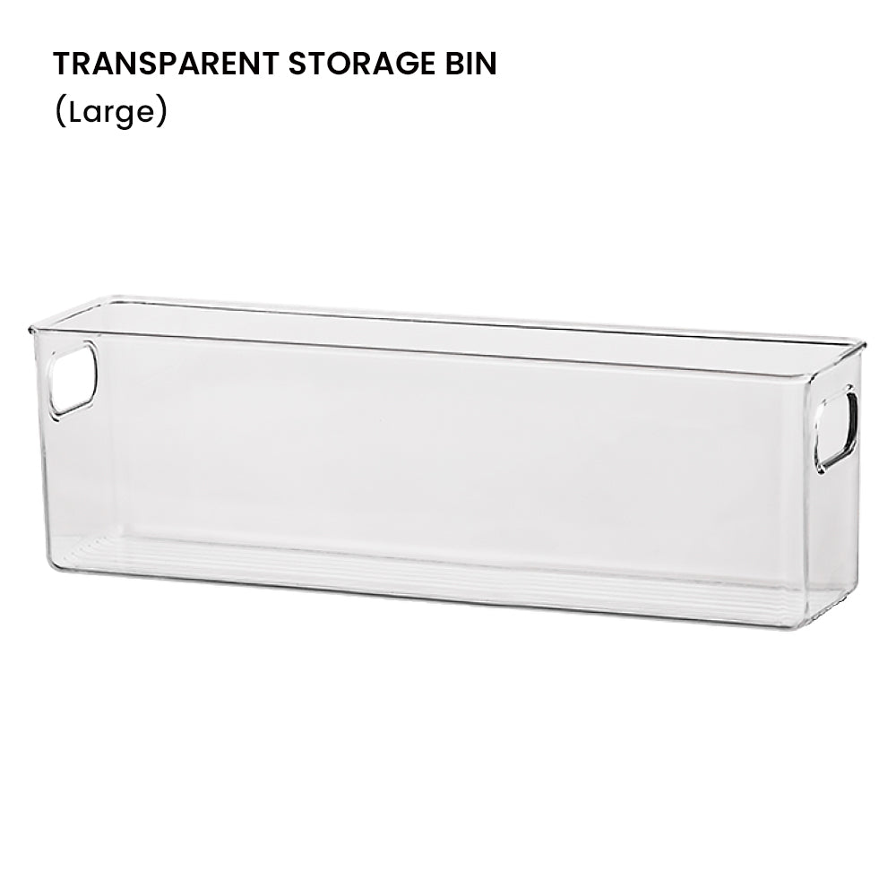 Locaupin Kitchen Fridge Storage Bin Organizer Box Pantry Food Vegetable Fruits Container Multifunctional Transparent Basket (PET Plastic)