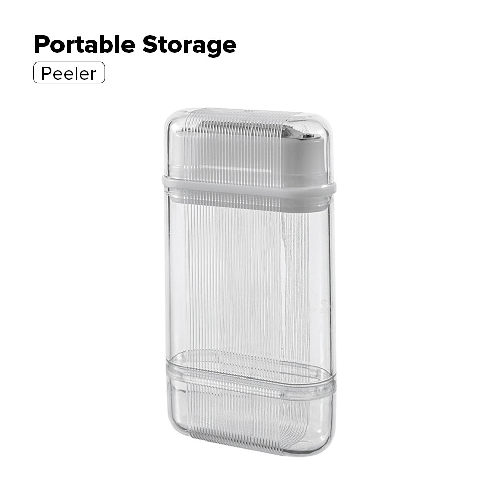 Locaupin Kitchen Tool Multifunction Vegetable Fruit Peeler Storage Type Portable Grater Stainless Blade Safe Use