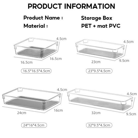 Locaupin Cabinet Desk Drawer Organizer Tray Multipurpose Bin Container Silverware Makeup Gadgets Stationeries Storage Compartment