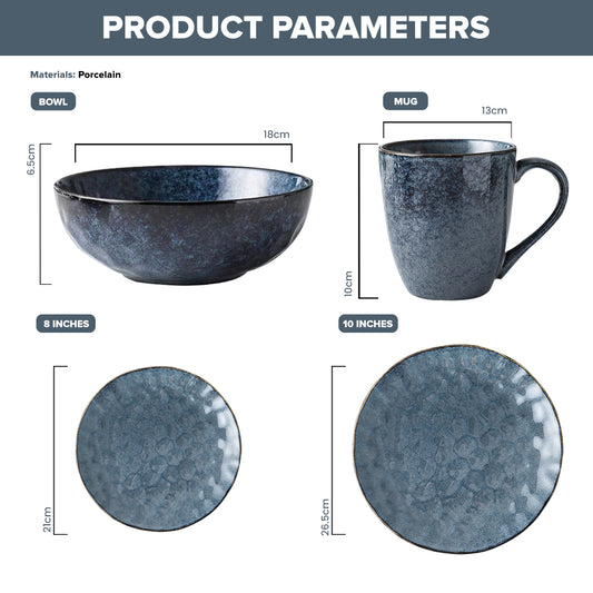 Locaupin NEW ARRIVAL European Style Vintage Hotel Restaurant Dining Porcelain Tableware Dinner Plate Soup Bowl Coffee Mug Appetizer Salad Steak Serving Dish