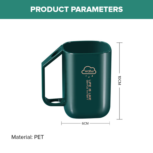 Locaupin Bathroom Countertop Organizer Toothbrush Holder Mouthwash Gargling Cup Mug Multifunctional Storage Case