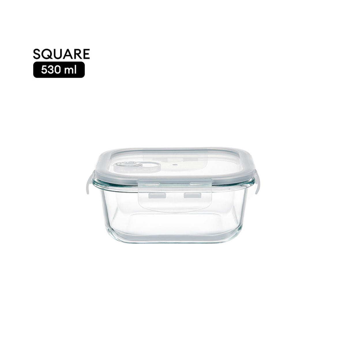 Locaupin Borosilicate Glass Lunch Box Meal Prep Container Leftover Food Storage Steam Release Valve Air Vent Locking Lid Kitchen Organizer