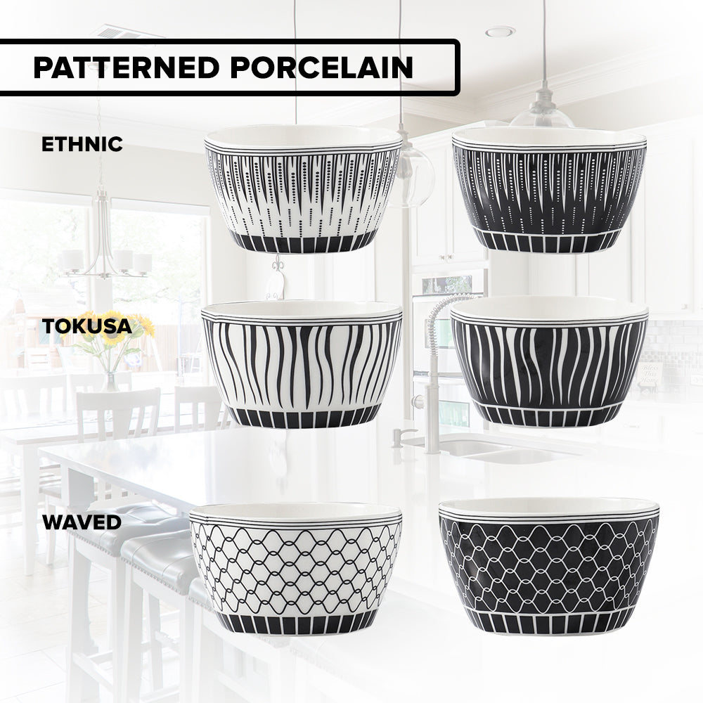 Locaupin Traditional Japanese Porcelain Rice Bowl Ramen Soup Side Dish Dip Sauce Appetizer Serving Plate Microwavable Oven Safe Dinnerware