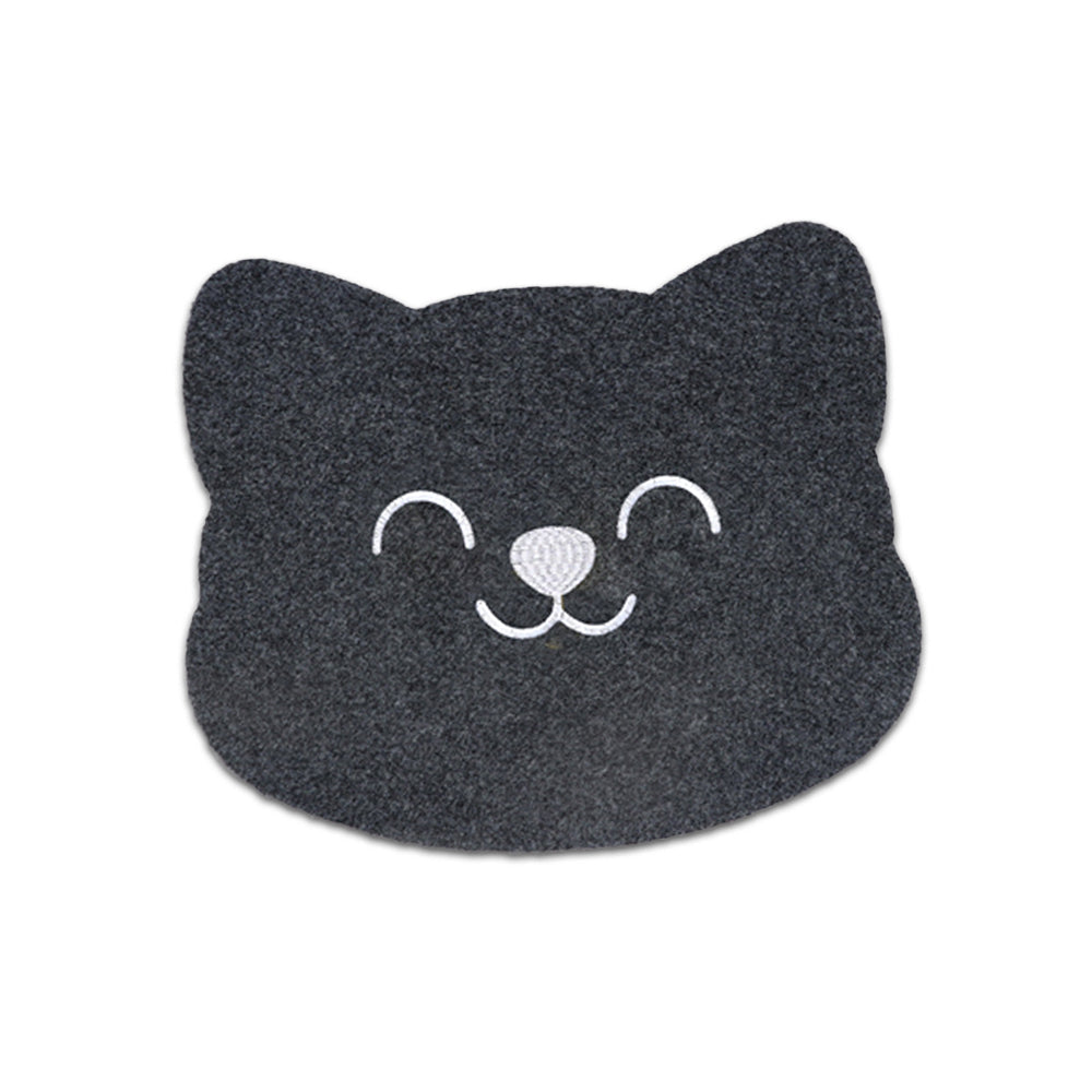 Locaupin Non Slip Home Welcome Pad Entrance Way Rub Foot Cat Shape Door Mat Front Bathroom Kitchen Bedroom Floor Rug