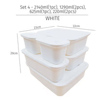 Load image into Gallery viewer, Locaupin Sets of Microwavable Lunch Box Airtight Silicone Sealing Lid Kitchen Leftover Storage Food Container For Office School
