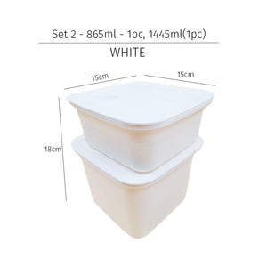 Locaupin Sets of Microwavable Lunch Box Airtight Silicone Sealing Lid Kitchen Leftover Storage Food Container For Office School