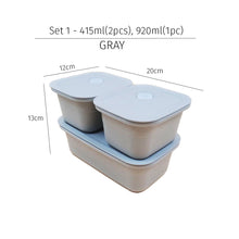 Load image into Gallery viewer, Locaupin Sets of Microwavable Lunch Box Airtight Silicone Sealing Lid Kitchen Leftover Storage Food Container For Office School
