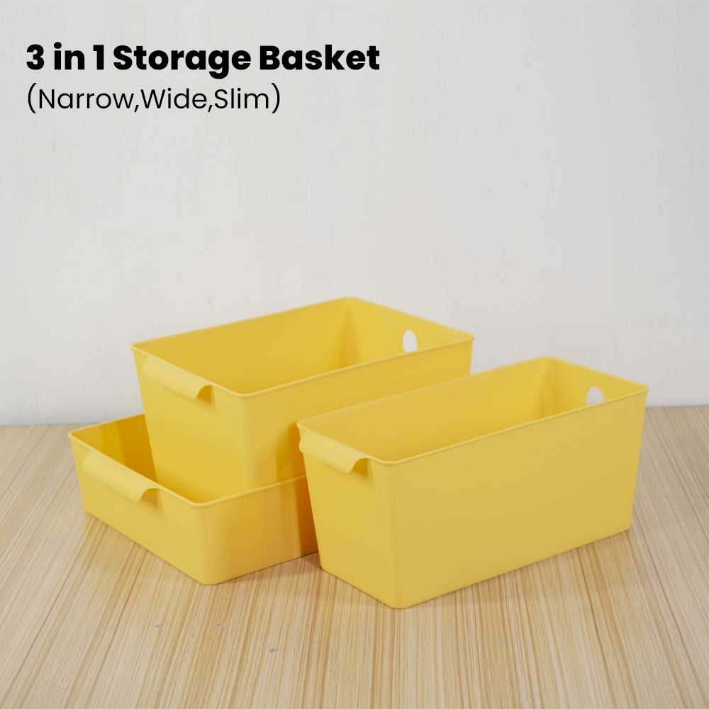 Locaupin Multifunctional Sorting Storage Basket Organizer Box Space Saver Wardrobe Cabinet Drawer Type Shelf Set