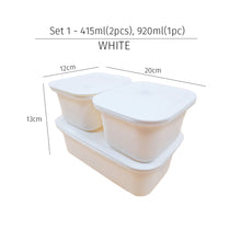 Load image into Gallery viewer, Locaupin Sets of Microwavable Lunch Box Airtight Silicone Sealing Lid Kitchen Leftover Storage Food Container For Office School
