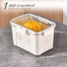 Load image into Gallery viewer, LOCAUPIN Food Container Washing Fruit Vegetable Storage Locking Lid Fridge Organizer Compartment
