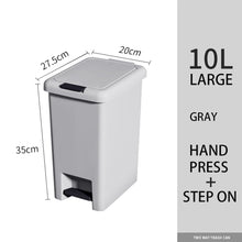 Load image into Gallery viewer, Locaupin Multipurpose Two Way Opening Trash Can Foot Pedal Press Lid Recycling Bin Garbage Container Wastebasket
