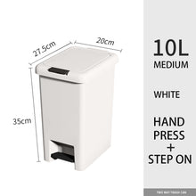 Load image into Gallery viewer, Locaupin Multipurpose Two Way Opening Trash Can Foot Pedal Press Lid Recycling Bin Garbage Container Wastebasket
