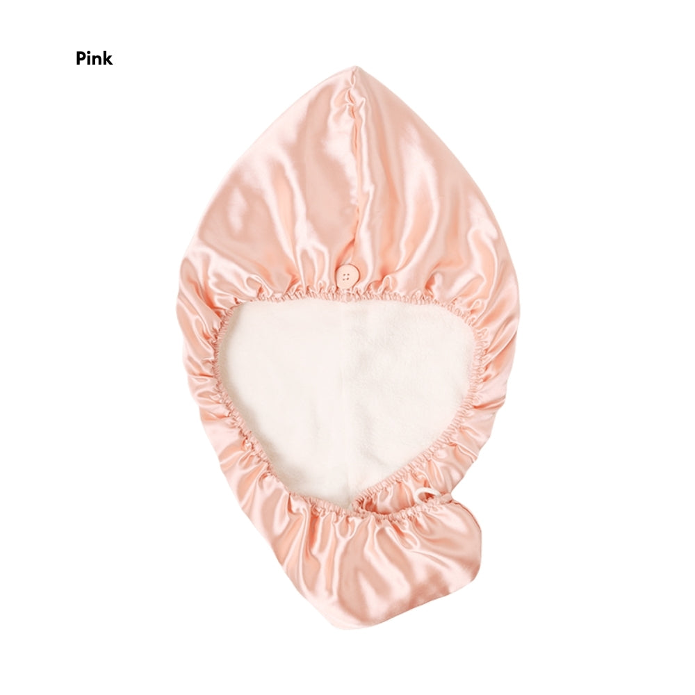 LOCAUPIN Quick Dry Hair Drying Cap Towel Double Layer Silk Bathroom Hat Bathing Shower Hair Cap Anti-bacterial Dry Cap