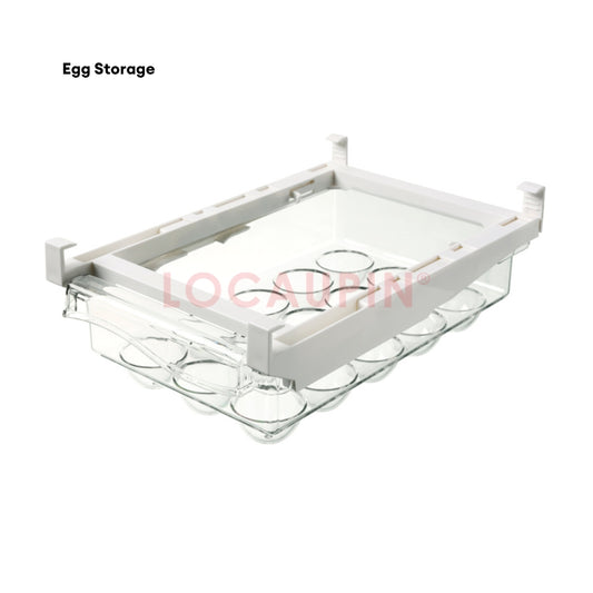 LOCAUPIN Drawer Type Kitchen Fridge Storage Organizer Transparent Fresh Keeping Box Food Storage Vegetable Fruit Egg Box