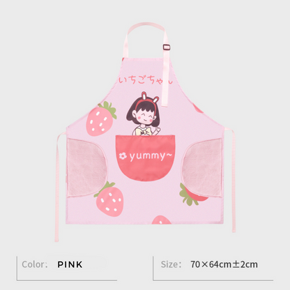 LOCAUPIN Kitchen Cooking Apron with Hand Wipe Pocket Adjustable Neck Strap Oil and Dirt Proof