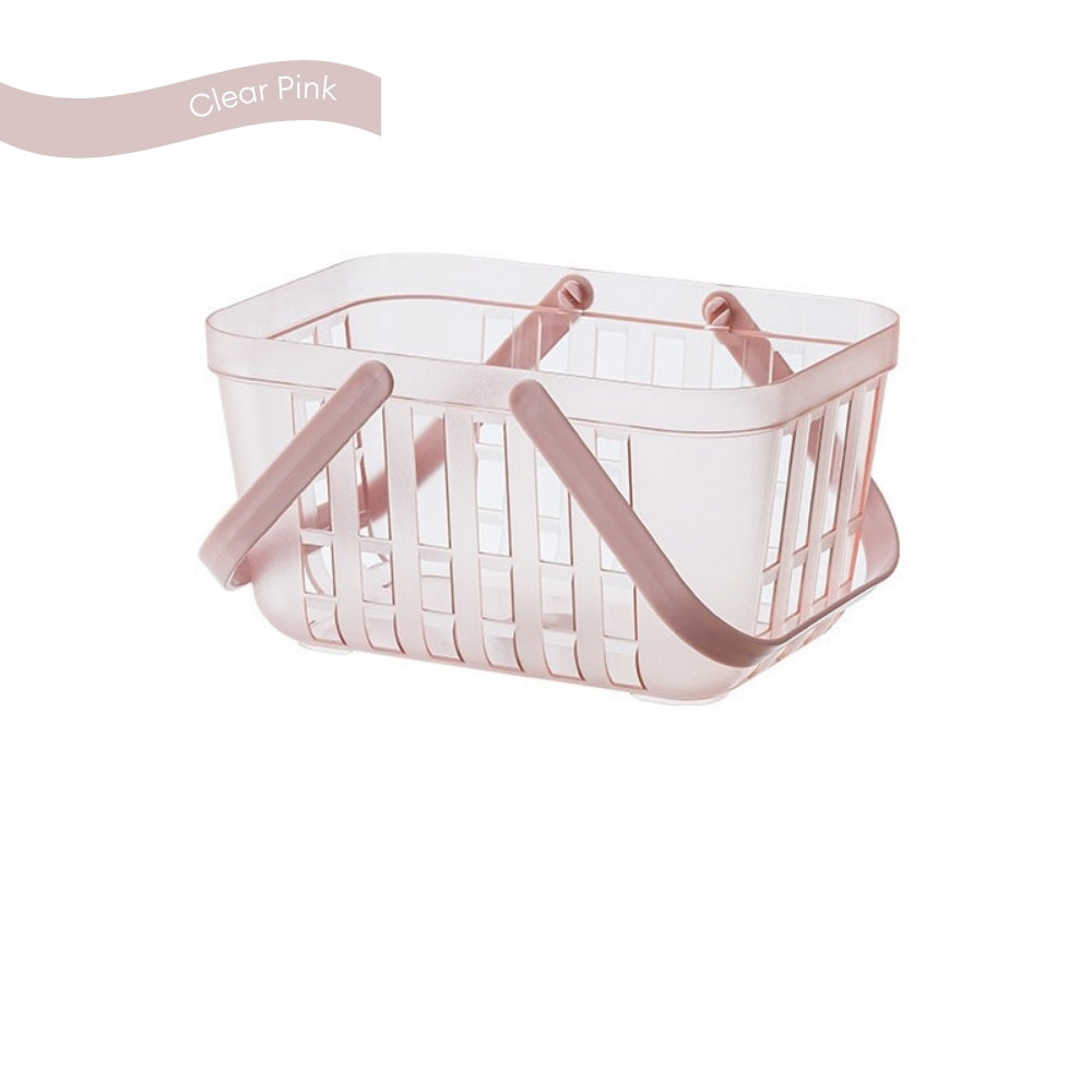 LOCAUPIN Portable Bath Basket Bathroom Storage Caddy Organizer Multifunctional Shower Plastic Storage Basket with Handle