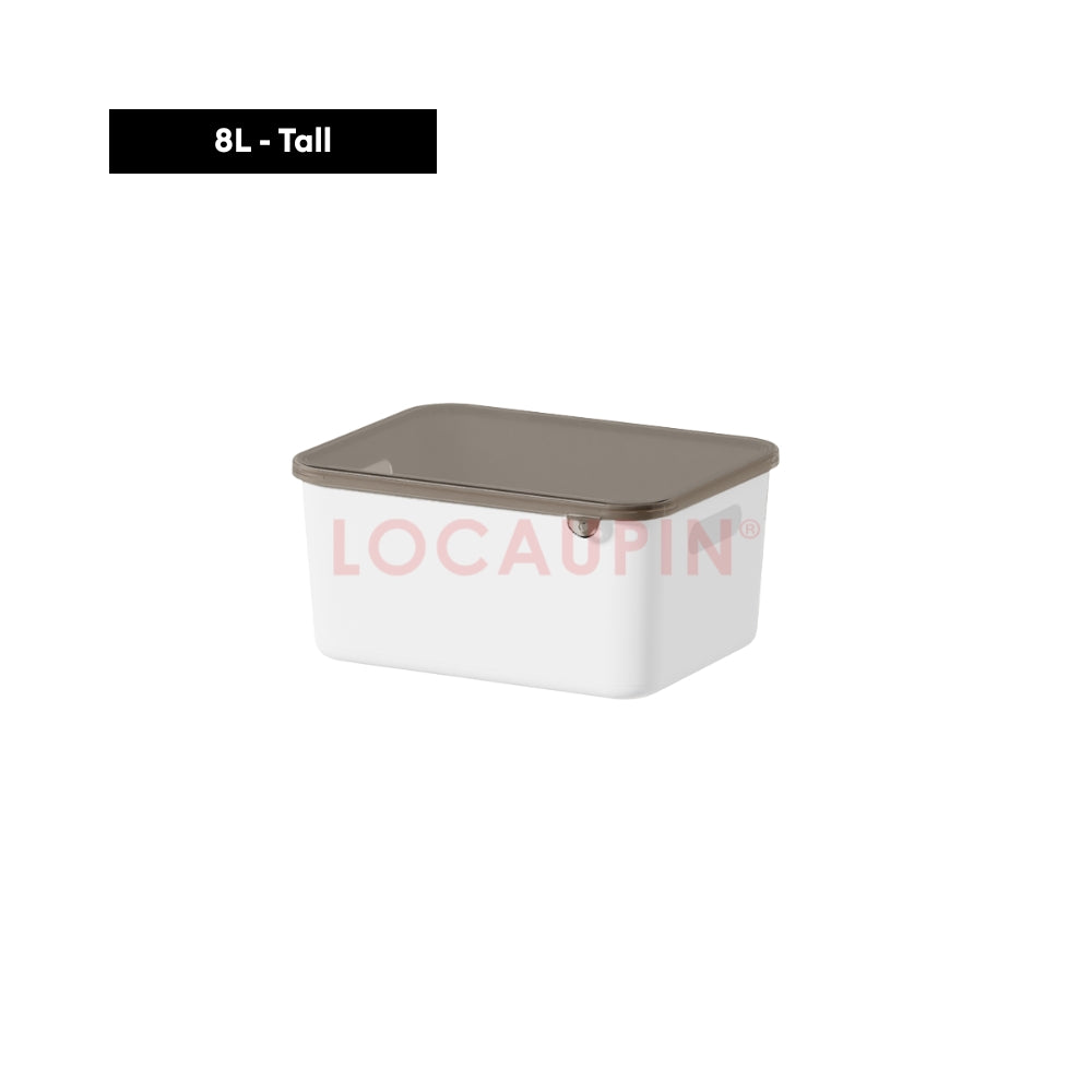 LOCAUPIN Storage Organizer Box with Lid Multifunctional Space Saver Home Supplies Make Up Office Household Organizer