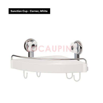 LOCAUPIN Wall Mounted Kitchen Racks Organizer Hanging Multifunctional Sunction Cup Spice Rack Storage Space Saving Shelf