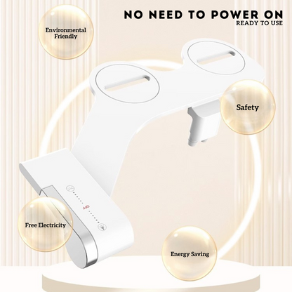 Locaupin Bathroom Toilet Bidet with Dual Nozzle Washing with Ultra-Thin Design Compatible for Most Toilets