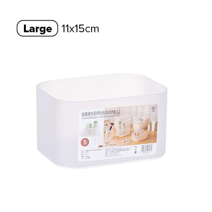 Locaupin Office Supplies Cosmetics Stationery Caddy Storage Multifunctional Desk Organizer Box Compartment Grid Basket Container Bin