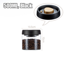 Load image into Gallery viewer, Locaupin Borosilicate Vacuum Canister Coffee Bean Tea Powder Glass Sealed Storage Airtight Leakproof Container Jar
