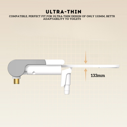 Locaupin Bathroom Toilet Bidet with Dual Nozzle Washing with Ultra-Thin Design Compatible for Most Toilets