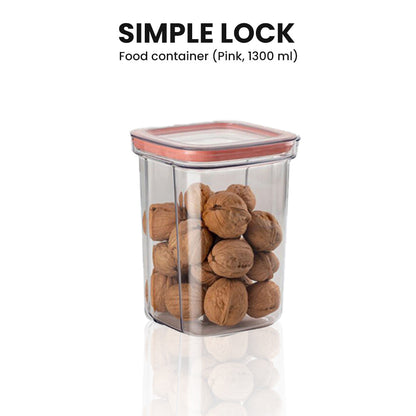 Locaupin Cereal and Dry Food Storage Canister Container Jar Kitchen Pantry Organizer Simple Press Lock Lid