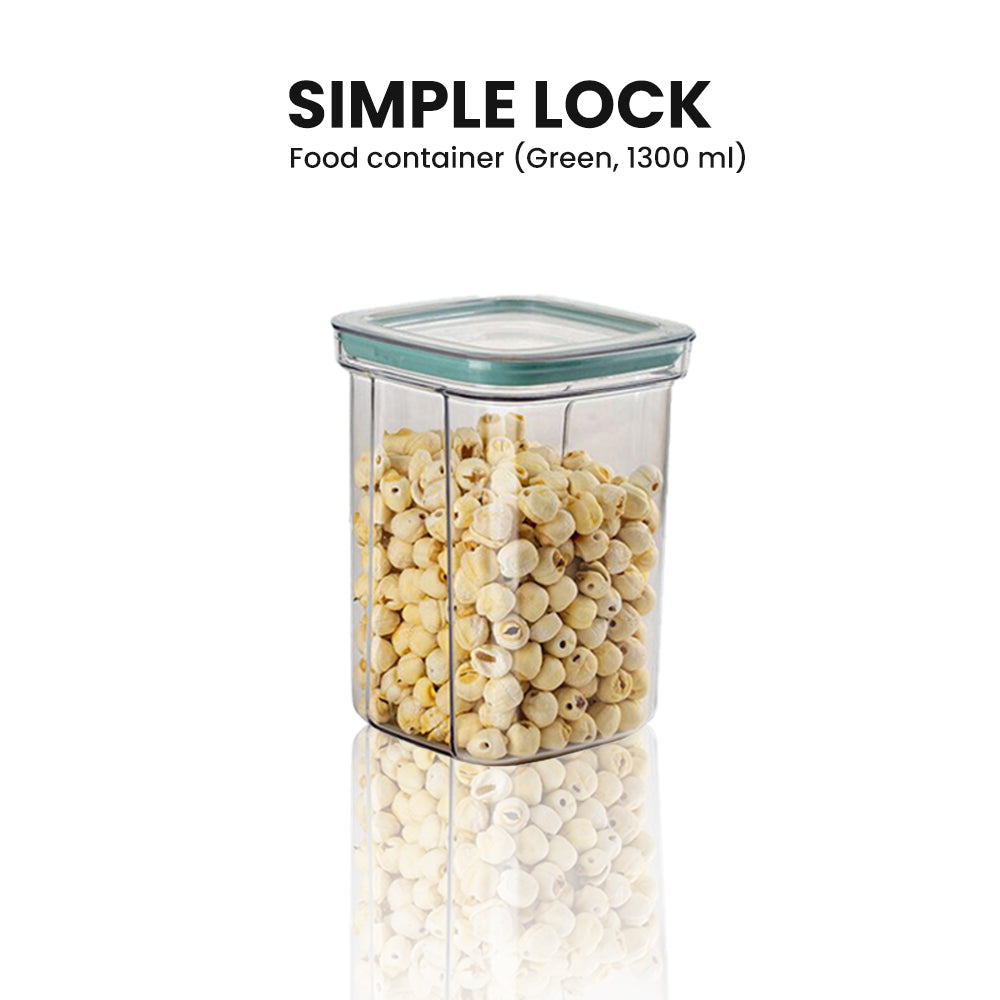Locaupin Cereal and Dry Food Storage Canister Container Jar Kitchen Pantry Organizer Simple Press Lock Lid