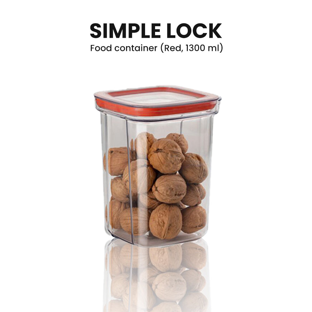 Locaupin Cereal and Dry Food Storage Canister Container Jar Kitchen Pantry Organizer Simple Press Lock Lid