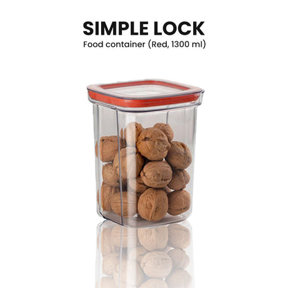 Locaupin Cereal and Dry Food Storage Canister Container Jar Kitchen Pantry Organizer Simple Press Lock Lid