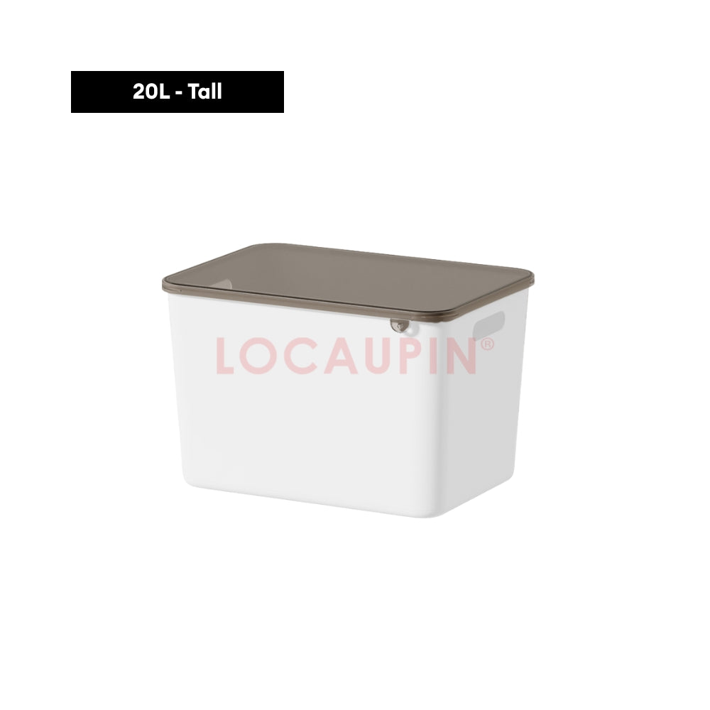 LOCAUPIN Storage Organizer Box with Lid Multifunctional Space Saver Home Supplies Make Up Office Household Organizer
