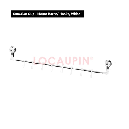 LOCAUPIN Wall Mounted Kitchen Racks Organizer Hanging Multifunctional Sunction Cup Spice Rack Storage Space Saving Shelf