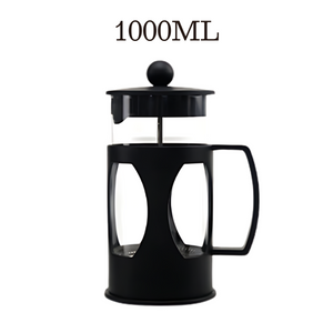 Locaupin French Press Coffee and Tea Maker with Stainless Steel Filter Hot and Cold Resistant High Quality Tea Coffee Glass Pot