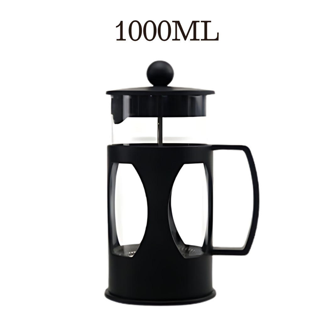 Locaupin French Press Coffee and Tea Maker with Stainless Steel Filter Hot and Cold Resistant High Quality Tea Coffee Glass Pot