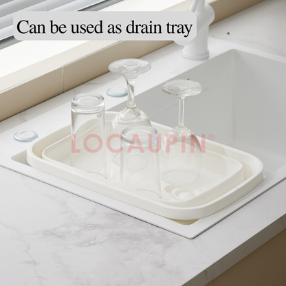 Locaupin Kitchen Foldable Basin for Fruits and Vegetables Washing - Portable and Space Saving Wash Basket - Sink Organizer