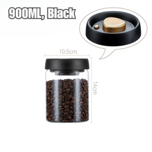 Load image into Gallery viewer, Locaupin Borosilicate Vacuum Canister Coffee Bean Tea Powder Glass Sealed Storage Airtight Leakproof Container Jar
