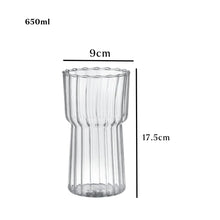 Load image into Gallery viewer, LOCAUPIN Borosilicate Glass Coffee Gift Mug Textured Aesthetic Drinking Cup Hot Cold Milk Tea
