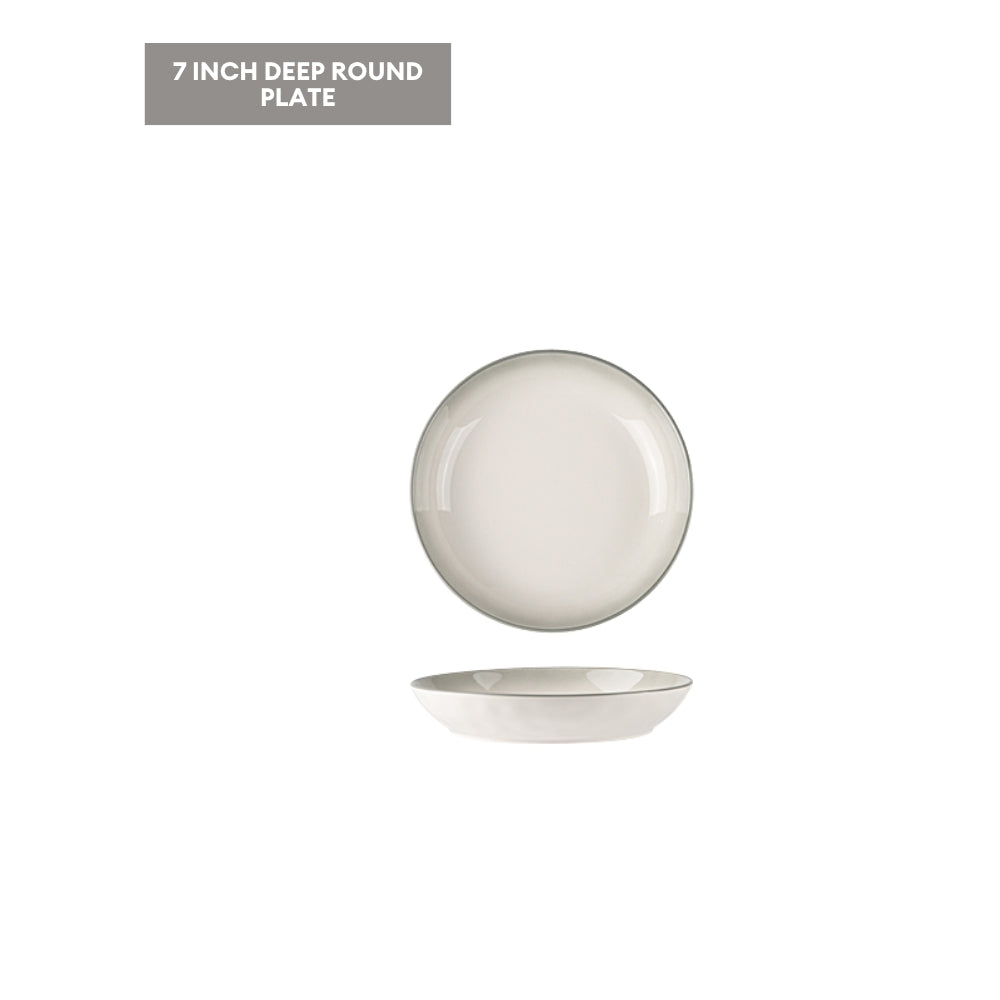 LOCAUPIN Ceramic Elegant Modern Dinnerware Microwave & Oven Safe High Quality Ceramic Bowl Plates Tableware Collection